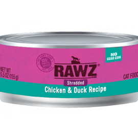 Rawz 雞肉&鴨肉 (肉絲) 貓罐頭 85g x 18罐
